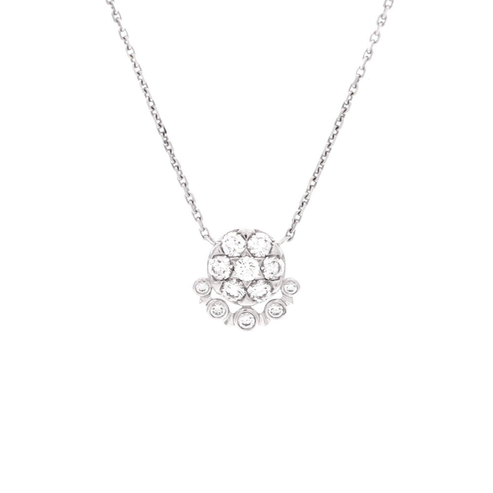 Cartier 0.45CT Etincelle de Cartier Cluster Pendant Necklace